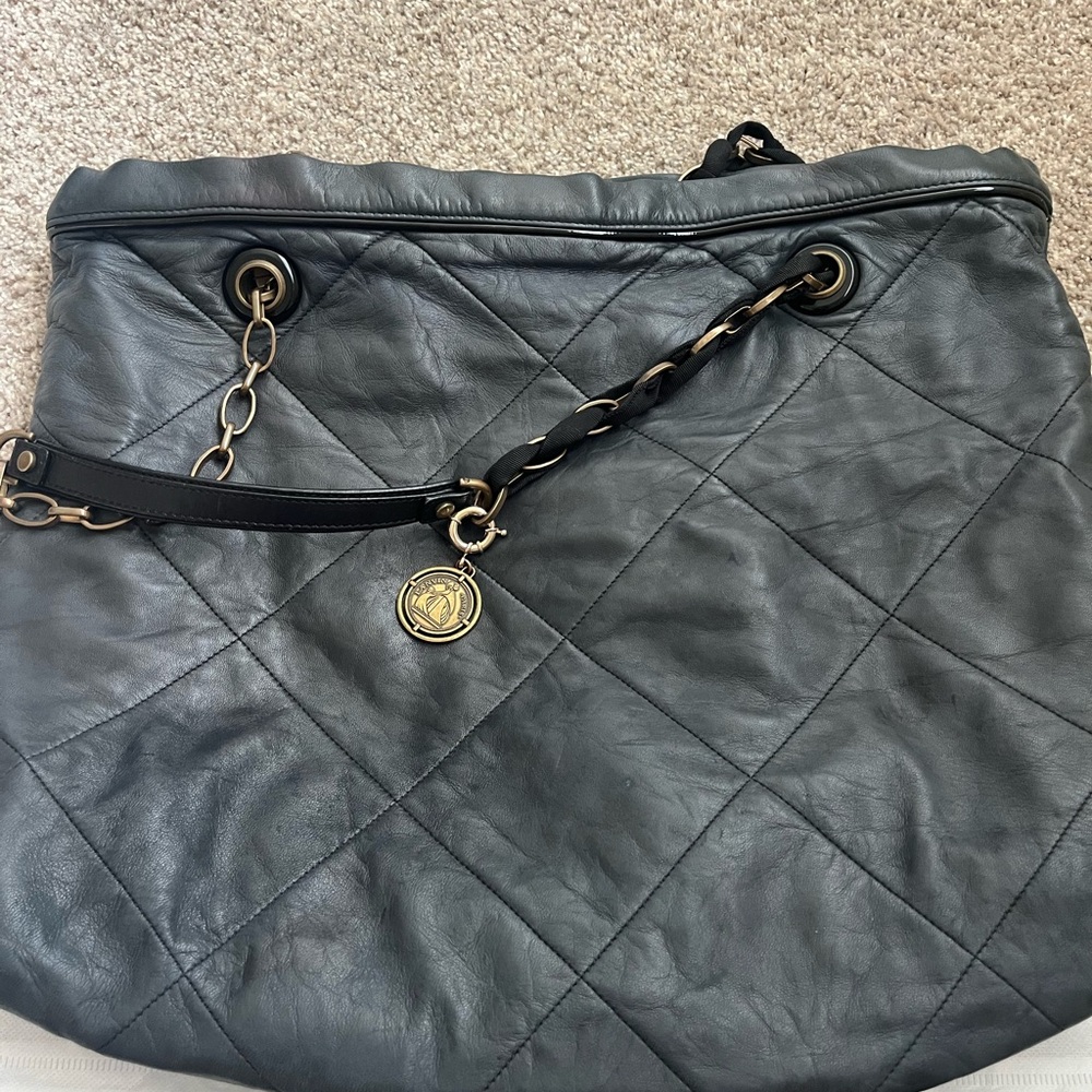 Lanvin Dark Grey Amalia Quilted Women's Bag Tote
